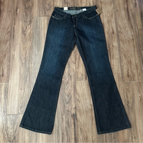 NWT RETRO Cruel Girl Ladies Deep Indigo Bootcut Flare Jeans β’ Size: 7x35 - Picture 6 of 10